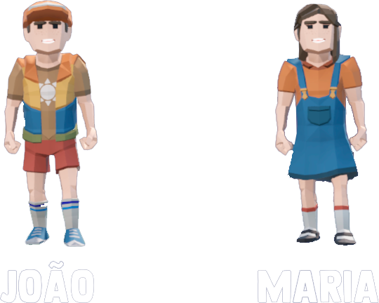 Personagens João e Maria